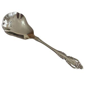 Oneida Silver Brahms Shell Casserole Spoon silverplate 1980s vtg serving flatwar